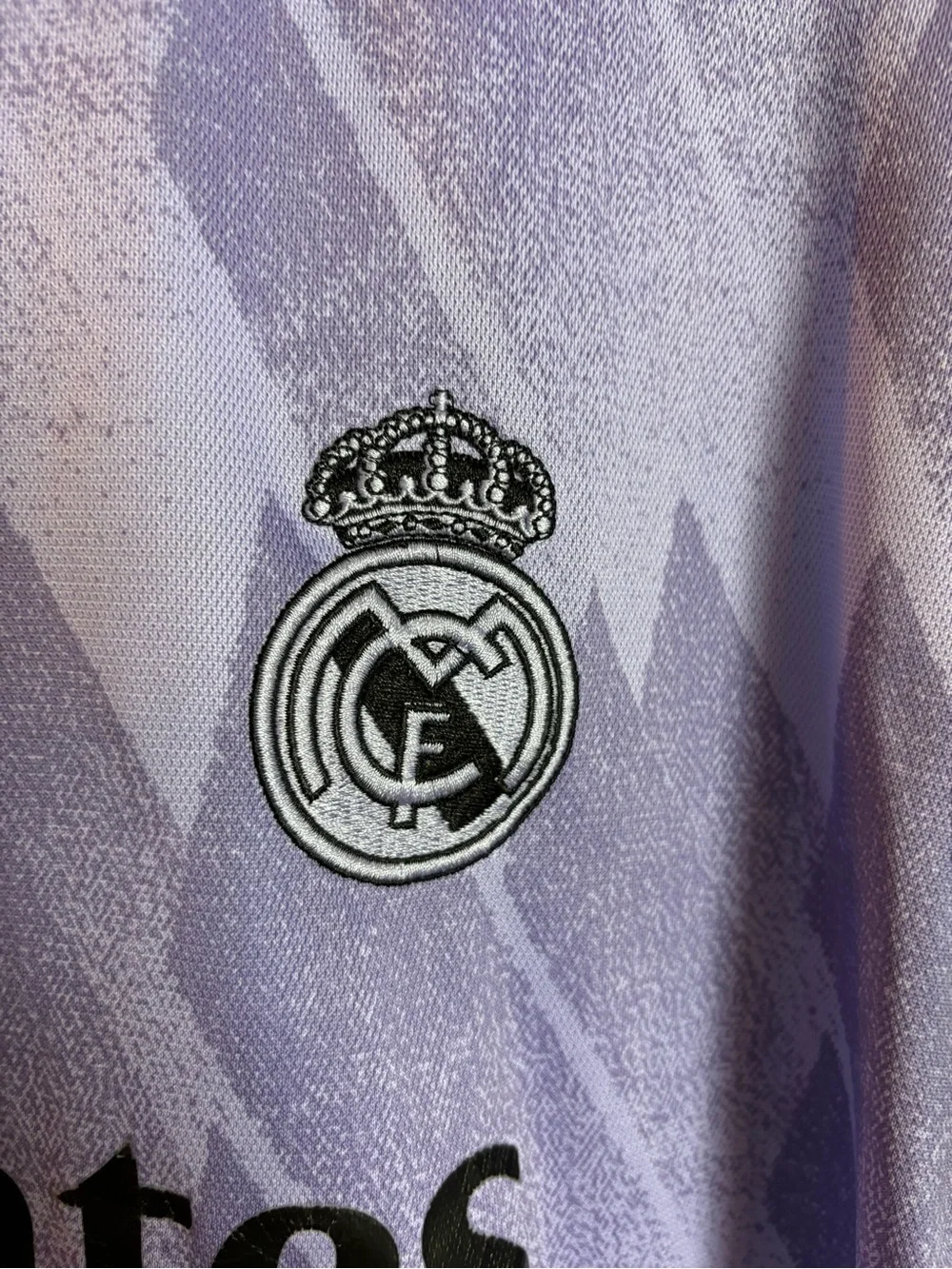 Adidas Real Madrid 2022/23 Away Jersey Purple Black Men's Size Large